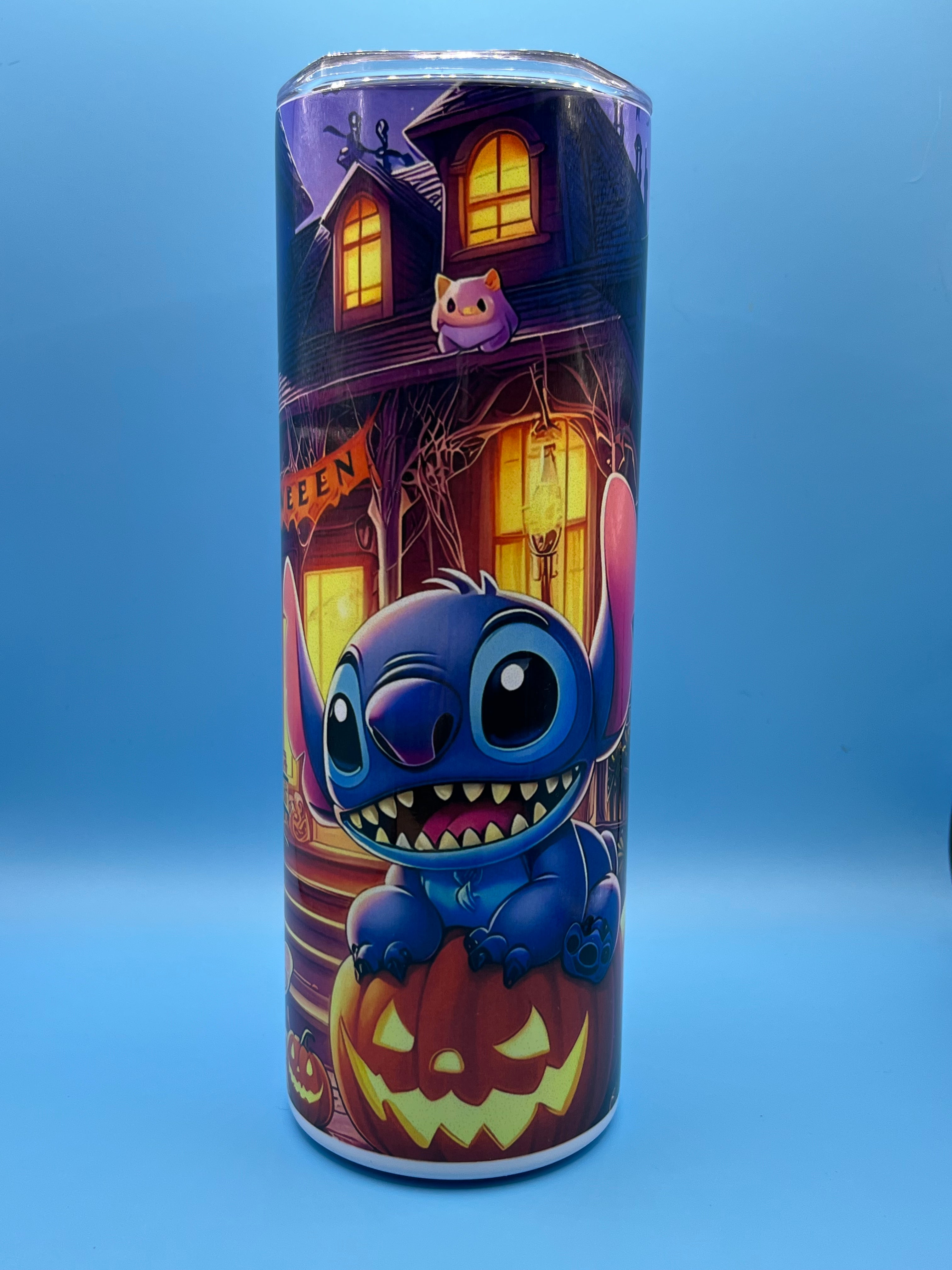 20oz Tumblers-Stainless steel with a lid and a metal straw.