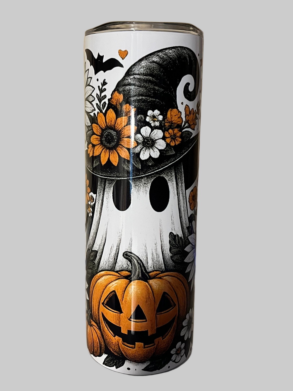 20oz Tumblers-Stainless steel with a lid and a metal straw.