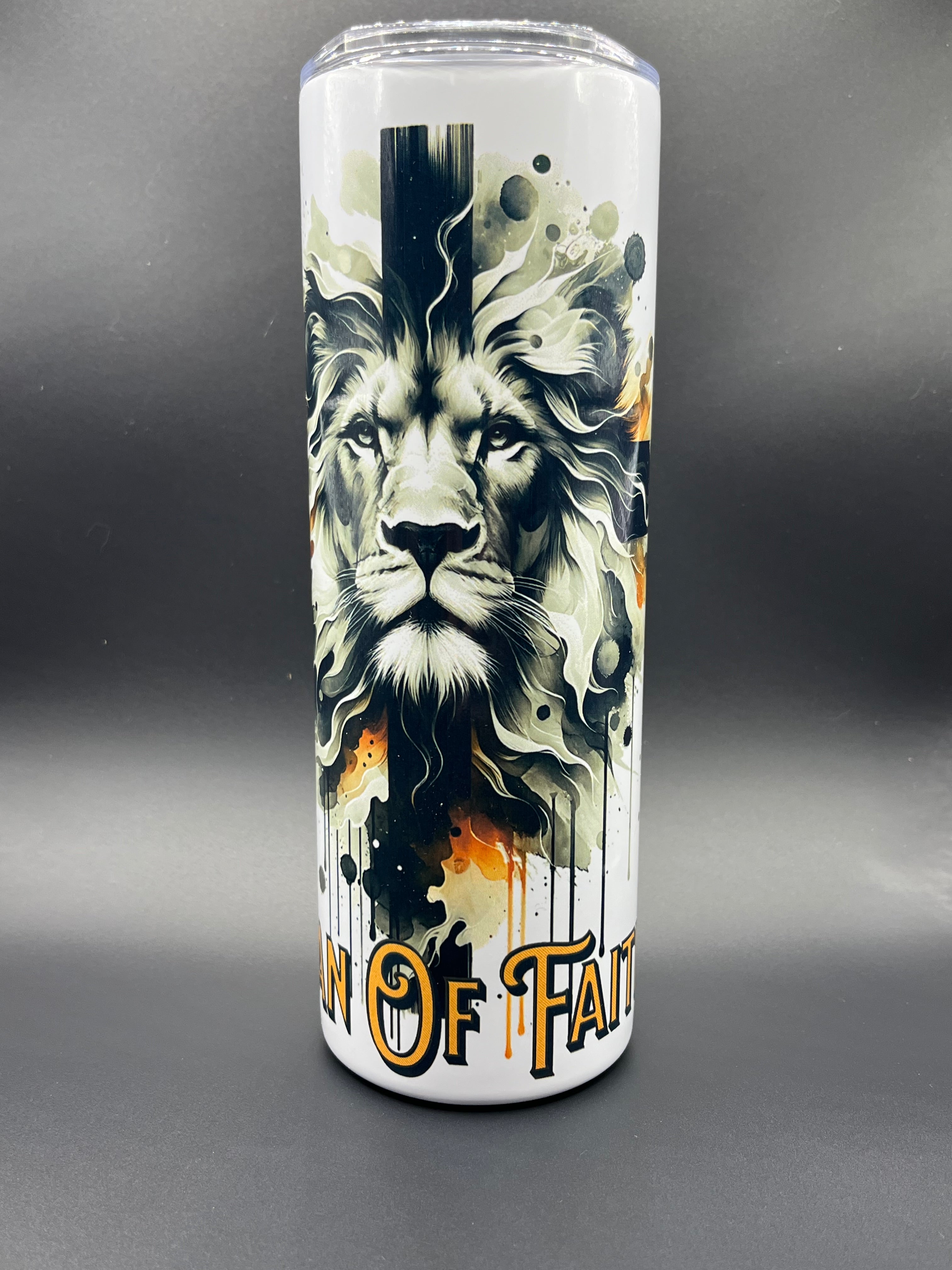 20oz Tumblers-Stainless steel with a lid and a metal straw.